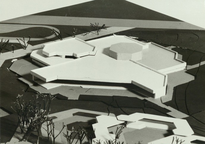 Die Abbildung zeigt den Entwurf des Planungsteams “Architektur + Städtebau” aus Krefeld (Archiv LWL, Best. 115/968)
