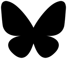 Logo von Bluesky zeigt einen schwarzen Schmetterling.