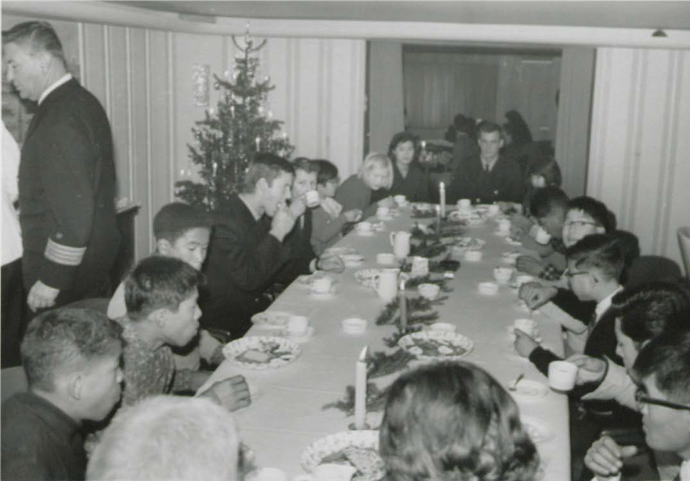 Weihnachtsfest an Bord der "Westfalia" am 26.12.1965