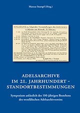 Umschlag des 24. Bandes der Veröffentlichungen der Vereinigten Westfälischen Adelsarchive e.V.
