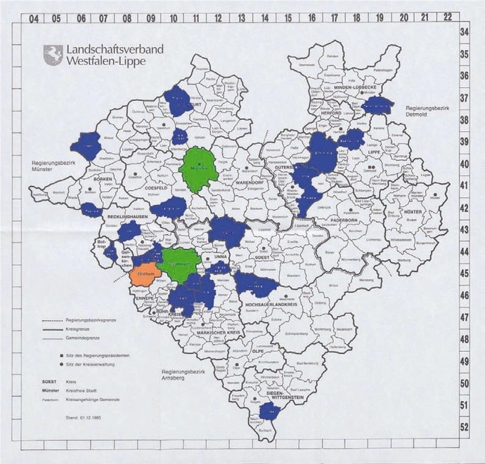 Karte mit den Wohnregionen der Parlamentarierinnen der Landschaftsversammlung 2009 bis 2014.
