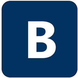 Logo von Bluesky in dunkelblauen Farben des LWL mit einem B für Bluesky in der Mitte.