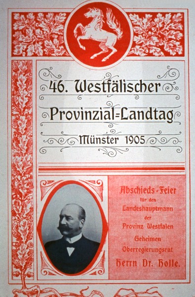 Cover der Beschlüsse des 46. Westfälischen Provinzial-Landtags von 1905.